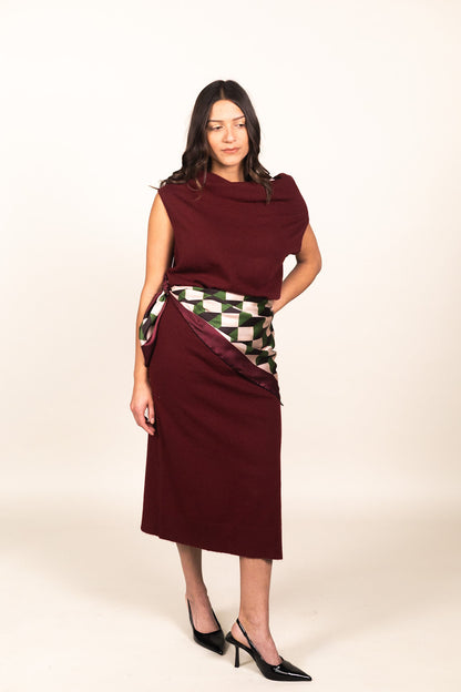 Aria Dolce chevron scarf The Cloister Walk wearable art piece
